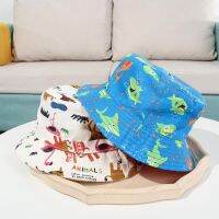 OKDEALS Topi Bucket หมวกบังแดดชายหาดลายการ์ตูนระบายอากาศได้สำหรับฤดูร้อนหมวกกันสียูวีเด็กทารก