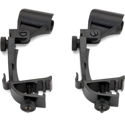 1 Pair Plastic Drum Microphone Clamps Stand Mounts Holders Clips Adjustable fastener Buckle Clip For Shure SM58 SM57