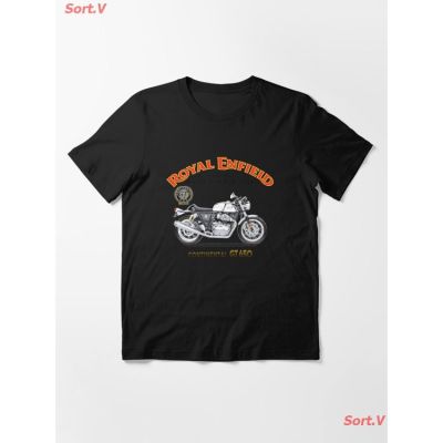 รถจักรยานยนต์ The Royal Enfield Continental GT 650 Essential T-Shirt เสื้อยืดพิมพ์ลาย เสื้อยืดคู่รักS-5XL