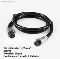 ♨ Aviation Plug GX16 Cable Connector Socket Double-end Female 2m Wire 2/3/4/5/6/7/8/9/10 Core