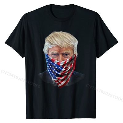 President Donald Trump in Flag of USA Bandana - T-Shirt Tops Tees Prevailing Hip hop Cotton Mens Tshirts Hip hop