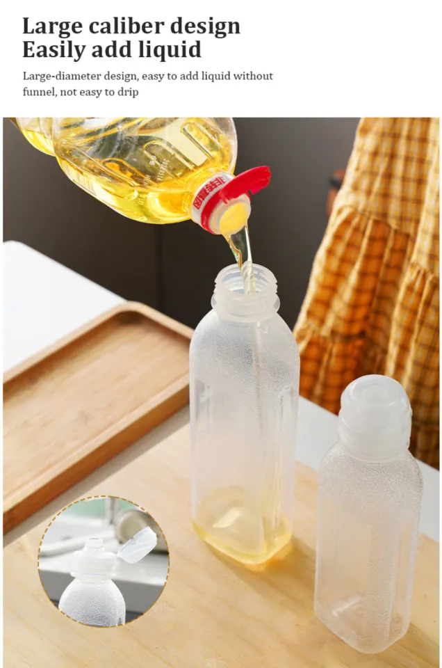 Graduated Oil Bottle, Oil Container Leak-proof 500ml Olive Oil Dispenser,  Quantitative Pressure Oil Bottle