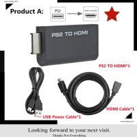 PS2แปลงที่เข้ากันได้กับ HDMI สายแปลง HD Link สำหรับ PS1/2/3รองรับ HDMI 1080P 720P เอาต์พุต PS2เป็น HDMI