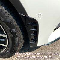 Penutup Dekoratif Sayap Sayap Sayap Sipping Angin Bumper Depan Untuk C253คลาส Mercedes Benz GLC X253 GLC260 GLC300 2020-2022เงา Hitam