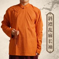 【Ready】? Tibetan monk Buddha lama monk clothing Tibetan Tibetan clothing spring summer and autumn long-sleeved Tibetan monk clothing monk clothing practice lay clothing