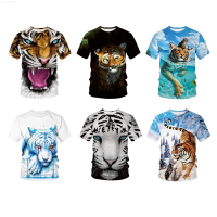 Summer Sports Funny Print T-shirt Animal Tiger Cat 3D Print Mens Fashion Street Dress O Neck Short Sleeve T-shirt Hip Hop T-shirt Men {plenty}