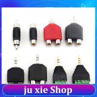 JuXie store 3.5mm Plug to 2 RCA Jack Adapter Male to Female 3.5 to AV Audio Connector 2 in 1 Stereo Headset Dual Headphone