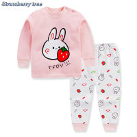 100 Cotton Cartoon Kids Clothing Sets 2PCS Baby Pajamas Uni Baby Boys Girls Clothes Toddler Girl Clothes Children Tracksuit