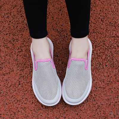 2023 Summer Spring Autumn Middle-aged Elderly Women Men Shoes Light Leisure Walking Breathable Non Adjustable Loose Sneakers