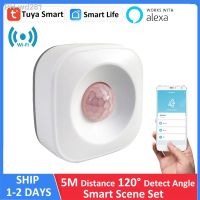 Tuya WIFI PIR Motion Sensor Detector Movement Alarm Smart Life APP Wireless Home Automation System Work with Alexa Routine Set