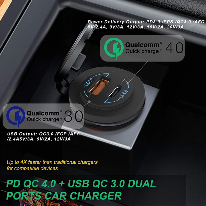 quick-charge-4-0-pd-qc-3-0-usb-car-charger-socket-12v-60w-usb-outlet-fast-charger-for-car-boat-truck-motorcycle-4-set