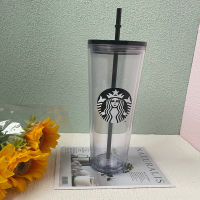 ▫ Star-bucks Venti Cup Tumbler Mug ถ้วยฟางนำกลับมาใช้ใหม่ได้ถ้วยเย็น Sผู้ผลิตแก้วพลาสติกเก็บอุณหภูมิ710มล. Stardata UP พร้อมฝาปิดหลอดสีดำ24ออนซ์ฤดูร้อนเย็นแฟชั่นคอลเลกชัน BPA ฟรี