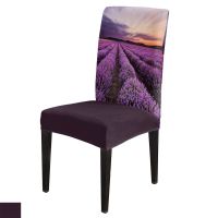 【lz】❒♦∋  Planta roxo lavanda flores crepúsculo cadeira capa para sala de jantar mesa capas de cadeira cadeiras para cozinha toalha de mesa decoração da sua casa