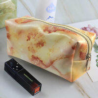 Spot Goods Wholesale Korean New Wash Bag Fashion Storage Bag Marble Leather Pattern Large Capacity Cosmetic Bag