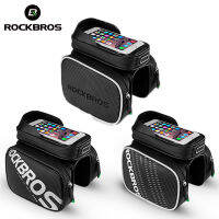 ROCKBROS กระเป๋าจักรยานกันฝน Touch Screen Phone TOP Tube BAG MTB ROAD Frame front Saddle Bag &amp; paneir Accessories