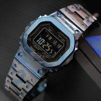 □✿ Custom Ice Blue Camouflage 316L Stainless Steel Watchbands and Bezel For 5600 GWM5610 GW5000 Watch Strap and Case With Tools