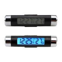 ↂ❁☬ 2 In 1 Vehicle Clock Thermometer Car Electronic Clock LCD Luminous Display Digital Watch Calendar Automotive Backlight Clocks