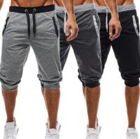 New Shorts Men Bermuda Shorts Men Hot Sale Summer Leisure Knee Length Shorts Color Patchwork Joggers Short Sweatpants Trousers