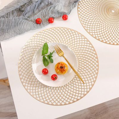Placemats PVC Hollow Nordic Style Non-slip Kitchen Placemat Coaster Insulation Pad Dish Coffee Cup Table Mat Home Hotel Decor