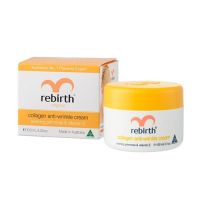 Rebirth collagen anti-wrinkle cream evening primrose &amp; vitamin E 100 ml คอลลาเจนครีมมีส่วนผสมต่อต้านริ้วรอยด้วย evening primroseและวิตามันอี เป็นสูตรไม่เหนียวเหนอะหนะ