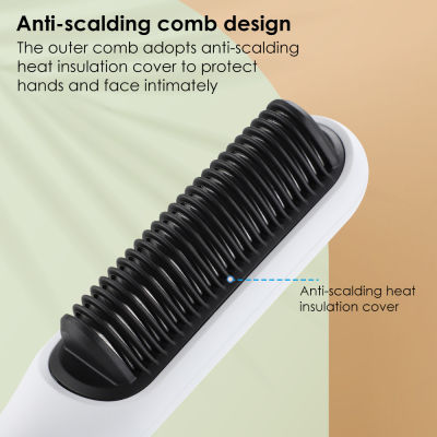 Dual Purpose Comb Negative Ion Curly Hair Straightening Comb Hot Combs Anti-scalding Ceramic Hair Curler Straightener Brush