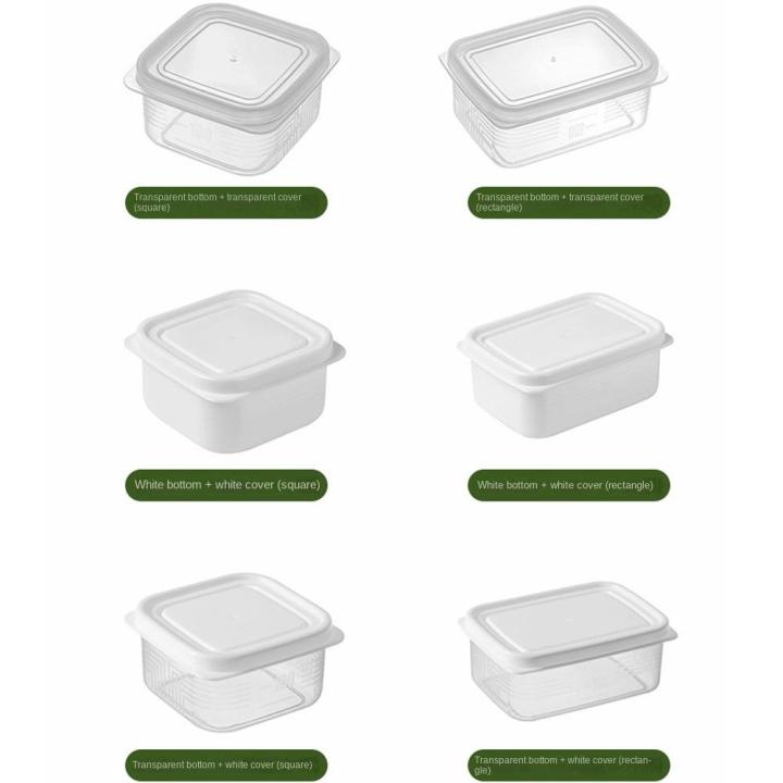 bereave-พลาสติกเกรดอาหาร-กล่องถนอมตู้เย็น-สี่เหลี่ยมสี่เหลี่ยม-โปร่งใสโปร่งใส-กล่องปิดผนึกอาหาร-ของใหม่-ต้านทานความเย็น-กล่องเก็บของแยก-ตู้เย็นในตู้เย็น