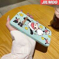 เคส JIUMOO สำหรับ Xiaomi Redmi Note 11 Note 11S เคสลายการ์ตูนน่ารัก Pochacco Square เคสขอบซิลิโคนของเหลวแบบออริจินัลเคสป้องกันกล้องเลนส์คลุมทั้งหมดเคสปกหลังกรอบนิ่ม