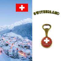 Switzerland สถานที่ท่องเที่ยว แลนด์มาร์คที่สำคัญ แม่เหล็กแผ่นโลหะ ที่เปิดขวด ของที่ระลึก ของฝาก ของขวัญแทนความทรงจำที่ดี