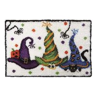 DIY Cartoon Hat Latch Hook Kits Rug Crochet Tapis Halloween Style Needle Embroidery For Carpet Tapestry Kits Pattern Floor Mat