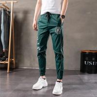 GISU MALL-Summer Thin Cool Mens Casual Printing Trendy Slim Fit Pants with High Quality