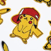 เกม Pokemon Pikachu เย็บปักถักร้อย Fusible Patch สำหรับเสื้อผ้า Thermoกาวสติกเกอร์แพทช์บนเสื้อผ้าแจ็คเก็ต DIY ตกแต่งเสื้อผ้า-EDCNM SHOP