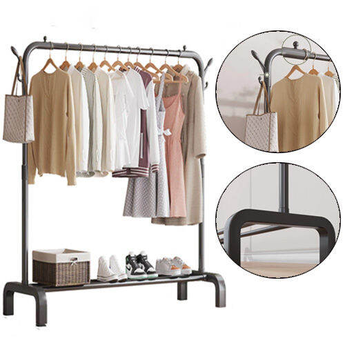 Large Length Space Saving Bedroom Indoor Hanging Clothes Coat Hanger ...