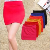 Fashion model shop 2023 Women Pencil High Waist Mini Dressกระโปรงสั้น