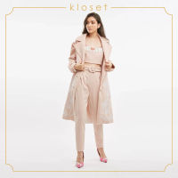 Kloset Floral Embellished Coat(AW19 - T029 ) เสื้อแฟชั่น เสื้อโค้ท เสื้อผ้าแฟชั่น เสื้อคปักลาย