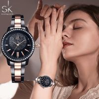 [Aishang watch industry]Shengke Rose G Old นาฬิกาผู้หญิงควอตซ์นาฬิกาสุภาพสตรียอดนิยมแบรนด์คริสตัลหรูหราหญิงนาฬิกาข้อมือ SK สาวนาฬิกา Relógio Feminino