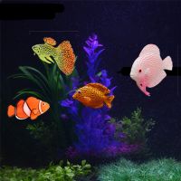 Glow In The Dark Luminous Silicone Fish Aquarium Decoration Clown Tank Ocean Landscaping Ornament