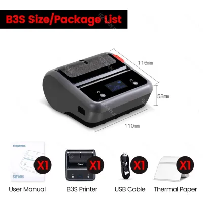 NIIMBOT B3S สติกเกอร์ความร้อนไร้สายเครื่องพิมพ์แถบบาร์โค้ด3นิ้ว75มม. เครื่องพิมพ์ฉลากแบบพกพาสำหรับเสื้อผ้าเครื่องประดับการส่งจดหมายเชิงพาณิชย์