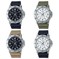 Casio Standard นาฬิกาข้อมือผู้ชาย สายซิลิโคน รุ่น MTP-VD300 (MTP-VD300-1B,MTP-VD300-3B,MTP-VD300-5B,MTP-VD300-7B)