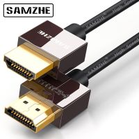 SAMZHE สาย HDMI To HDMI,4K สาย HDMI2.0 Slim Support 3D Ethernet สำหรับ HDTV คอมพิวเตอร์แล็ปท็อป PS4 0.5M 1M 1.5M 2M 3M 5M (สีดำ)