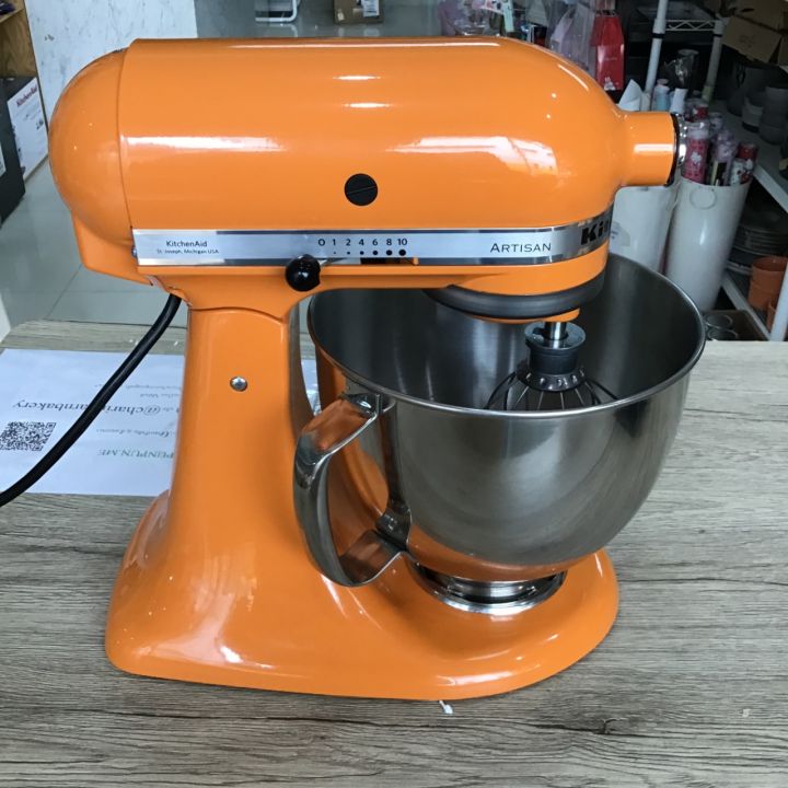 artisan-เครื่องผสมอาหาร-kitchenaid-สีส้ม-220v-เครื่องศูนย์ไทย