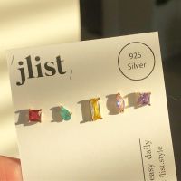 Jlist ต่างหูก้านเงินแท้ 92.5 เซ็ตMini Gem