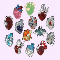 【YF】●  Anatomical Human Enamel Pins Punk Music Steampunk Brooches for Men Gothic Lapel Pin Badge Metal Jewelry Gifts Wholesale