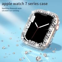 เพชรสุดหรูเคสสำหรับ Apple Watch ซีรี่ส์8 7 45มม. 41มม. สำหรับ Apple Watch SE 6 5 4 3 2 1กันชนป้องกัน44มม. 42มม. 40มม. 38มม. เคสนาฬิกาข้อมือผู้หญิงพรีเมี่ยมสำหรับผู้หญิง41มม. (ควีน)