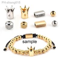 Charm Spacer Beads for Jewelry Making Supplies Diy Bracelets Stainless Steel Gold Color Crown Accessories Beads Wholesale Lots