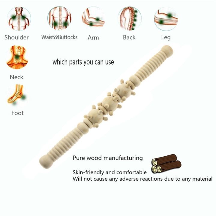 33cm-therapy-acupressure-myofascial-release-body-treatment-back-neck-self-relaxation-muscle-massage-roller-stick-tool