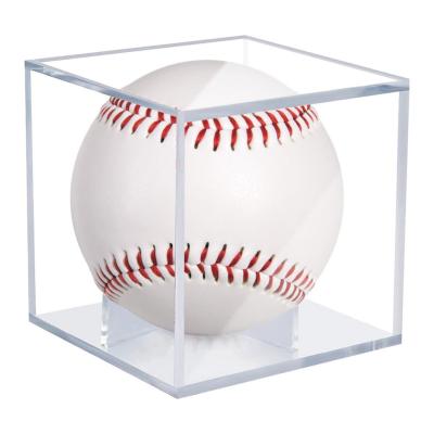 Baseball Display Case UV Protected Square Baseball Cube Ball Holder Display Case Acrylic Boxes For Display For A Home Run Or