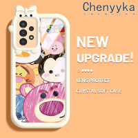 Chenyyka A13ปลอกสำหรับ Samsung 5G เคส A04s มิกกี้ของเพื่อนมิกกี้เคสรูปแบบโบว์เล็กๆน้อยๆมอนสเตอร์เคสนิ่มกันกระแทกทนต่อการขีดข่วนเคสโทรศัพท์โปร่งใสฝาครอบป้องกันเลนส์กล้องถ่ายรูป TPU ซิลิกาเจล