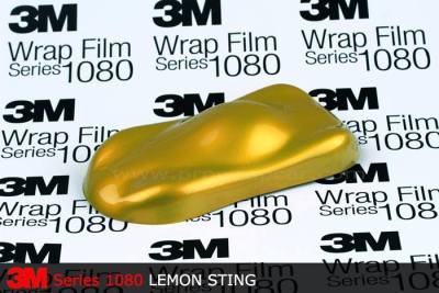 3M Wrap Film series 1080 G335 สติ๊กเกอร์ติดรถแบบเงาสีเหลืองเลม่อน (กดเลือกขนาด)