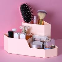 Cosmetics Storage Box Make Up Organizer Corner Desktop Box Organizing Plastic Household Storage Container