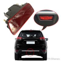 【LZ】☈  For Nissan X-Trail T32 Rogue 2014-2020 Rear Tail Bumper Center Reflector ABS Rear Tail Light Red Fog Lamp car accessories